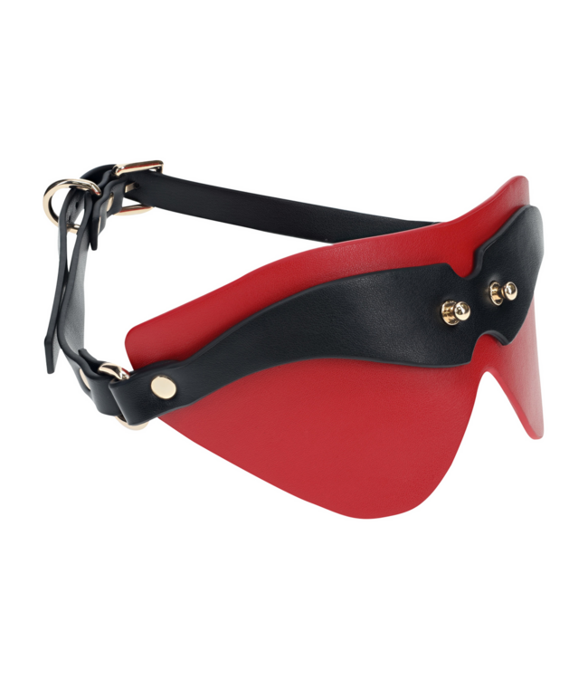 Ouch! Luxe Gelamineerde Leder Blinddoek Rood Met Iriserende Hardware | Ouch! by Shots