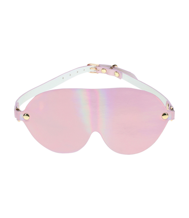 Ouch! Paris Collection Blindfold Roze Van Ouch! – Iriserend Leren Luxe Masker