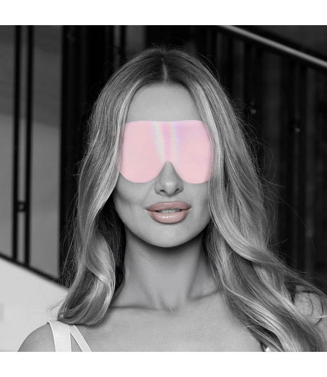 Ouch! Paris Collection Blindfold Roze Van Ouch! – Iriserend Leren Luxe Masker