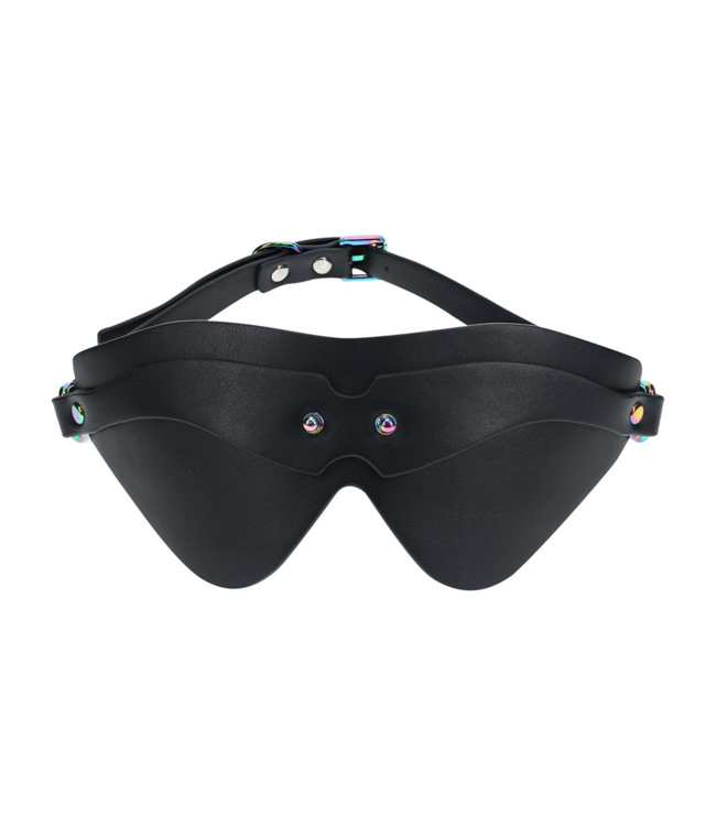 Ouch! Ouch! Venice Collection Gelamineerd Leren Blinddoek Zwart