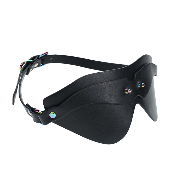 Ouch! Ouch! Venice Collection Gelamineerd Leren Blinddoek Zwart