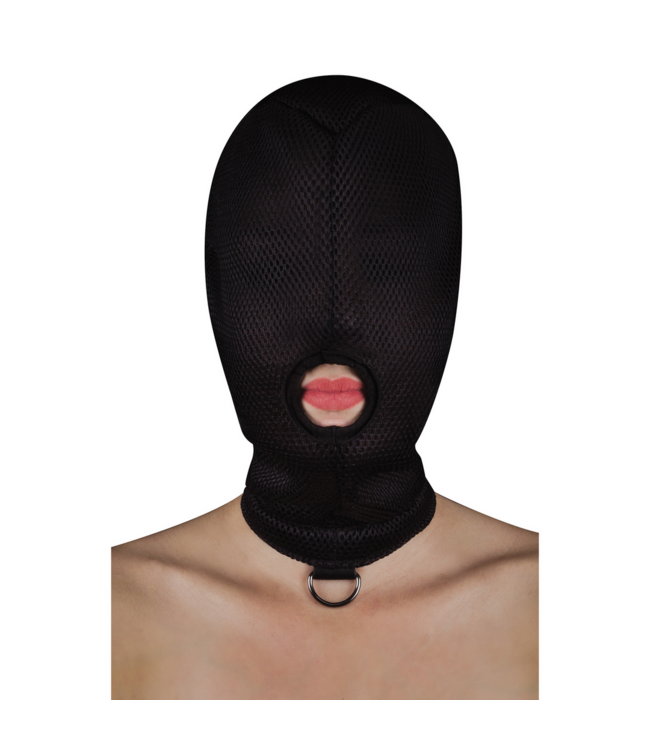 Ouch! Bondage Mesh Masker Met D-Ring En Ademgat Voor Ultieme Controle