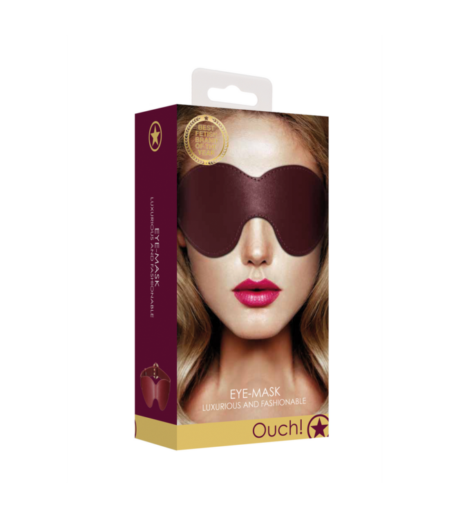 Ouch! Gouden Lederlook Oogmasker Ouch Halo Voor BDSM Spel & Sensueel Gebruik