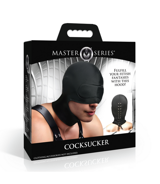XR Brands Cocksucker Blinddoek Kap Zwart Met Gewatteerde Comfortvoering | XR Brands