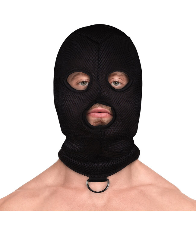 Ouch! Xtreme Mesh-Sturmhaube mit D-Ring – Für Dominanz und Freiheit