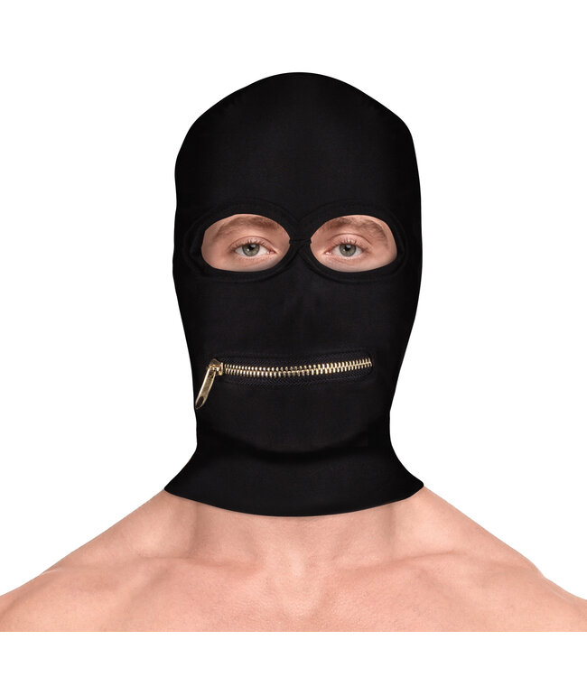 Ouch! Xtreme Reißverschlussmaske Schwarz – Ultimative Kontrolle von Ouch!