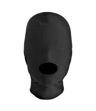 XR Brands Lichtgewicht Capuchon Met Gewatteerde Blinddoek En Open Mond Design