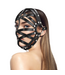 Ouch! Cage Mask Black - Stylish & Comfortable PU Leather BDSM Accessory