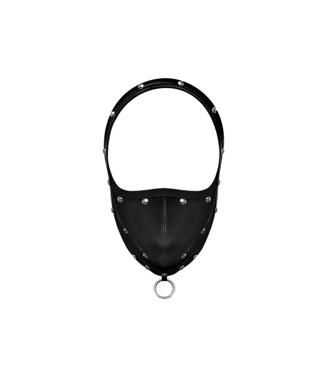 Male Power Male Power Fetish Masker Zwart Met Verstelbare Klittenband En Voorring