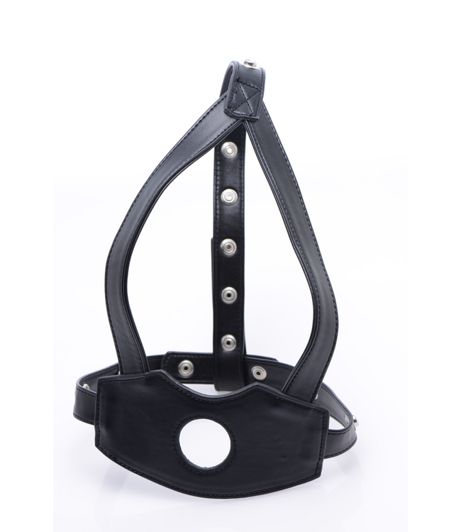XR Brands Bequemer Dildo-Gesichtsgurt für aufregenden Strap-On-Spaß – Schwarz