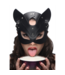 XR Brands Zwart PU-Leer Kattenmasker Voor Speelse Avonturen – XR Brands
