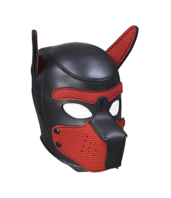 Ouch! Red Neoprene Puppy Mask - Stylish Comfort & Control for Training Fun!