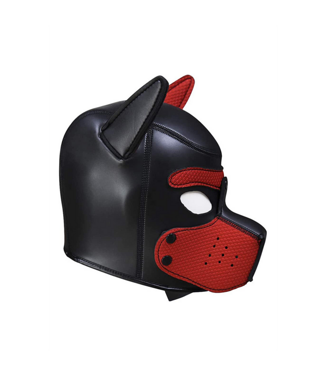 Ouch! Neopren-Welpenmaske Rot – Stilvolles Training für Gehorsam & Spaß!