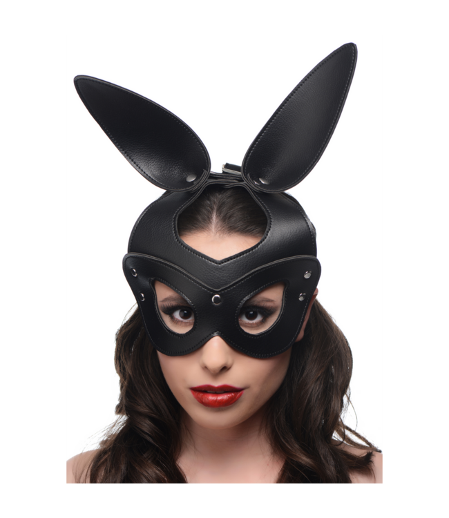 XR Brands Playful Black Bad Bunny Rabbit Mask - Cute Yet Edgy Accessory