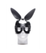XR Brands XR Brands Zwart PU-Leer Konijnenmasker Met Staal Accessoire