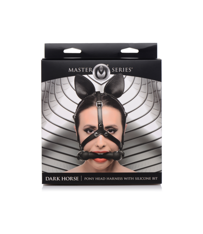 XR Brands Comfort Fit Dark Horse Pony Goggles & Head Harness for Training