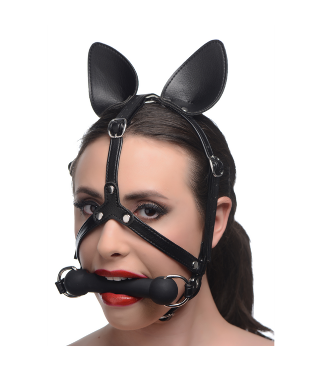XR Brands Pony Hoof Bridle Met Siliconen Bitgag En Verstelbaar Hoofdharnas