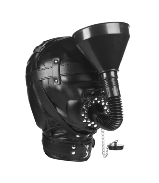 XR Brands Degraded Sensory Deprivation Hood with Funnel – Total Control in Black