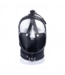 Red Leather Volledig Zwart Plantaardig Gelooid Leren Masker Met Verstelbare Sluiting