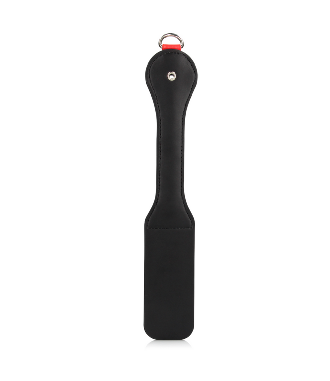 Ouch! Metalen Anaalplug Met Hartvormige Paddle Voor BDSM Discipline Zwart