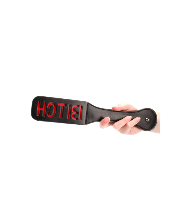 Ouch! Leren Paddle Met Omgekeerde BITCH Opdruk – Sterk En Stijlvol Accessoire