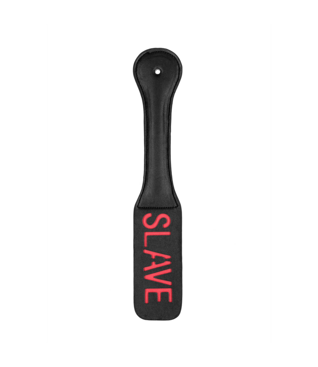 Ouch! Leren Armband Met Omgekeerde Slave Gravure Voor Submissieve Druk