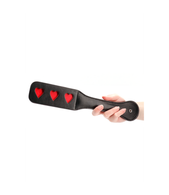 Ouch! Leren Paddle Met Hartvormige Markeringen Voor Liefdevolle Verbinding