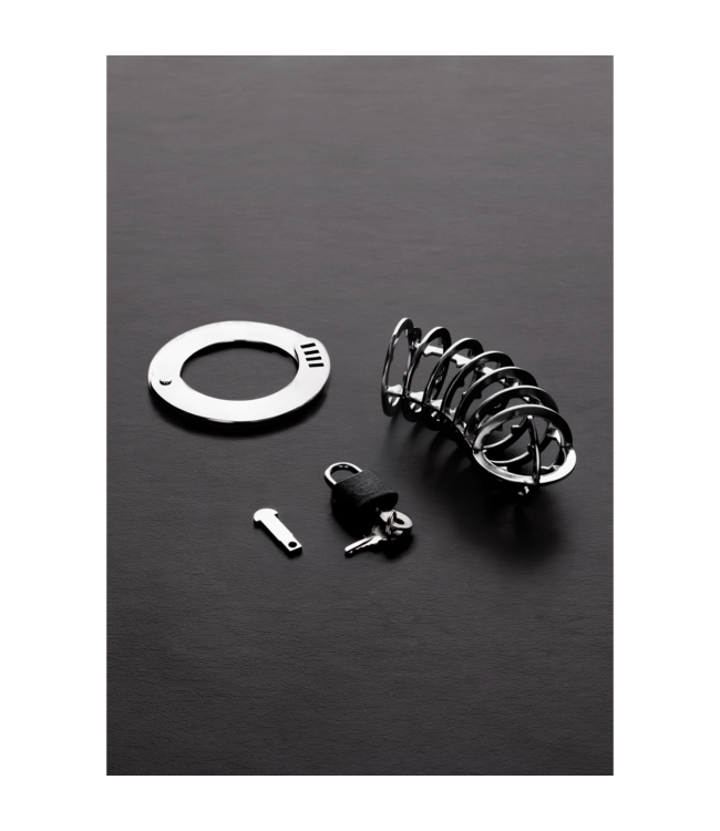 Steel by Shots Spiked Steel Chastity Cage: Ultimate Control & Comfort for Him