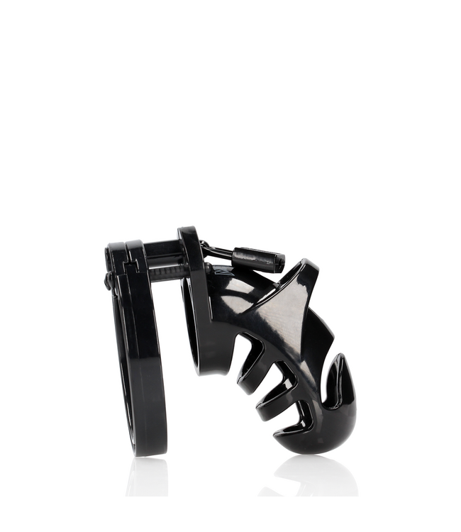 ManCage Model 25 Black Chastity Cage - Comfort & Control for BDSM Play