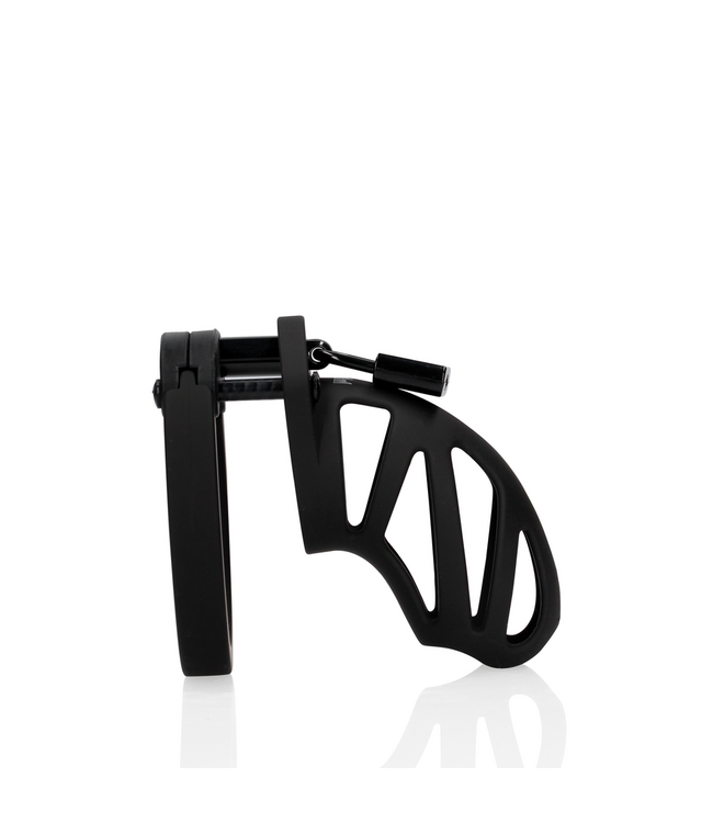 ManCage Model 24 Black Chastity Cage - Ultimate Control for BDSM Pleasure