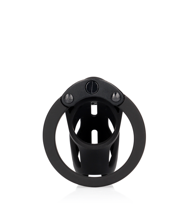 ManCage Model 24 Black Chastity Cage - Ultimate Control for BDSM Pleasure