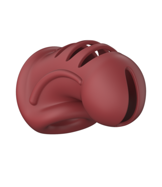 ManCage Model 28 Flexible Red Silicone Chastity Cage for Ultimate BDSM Control
