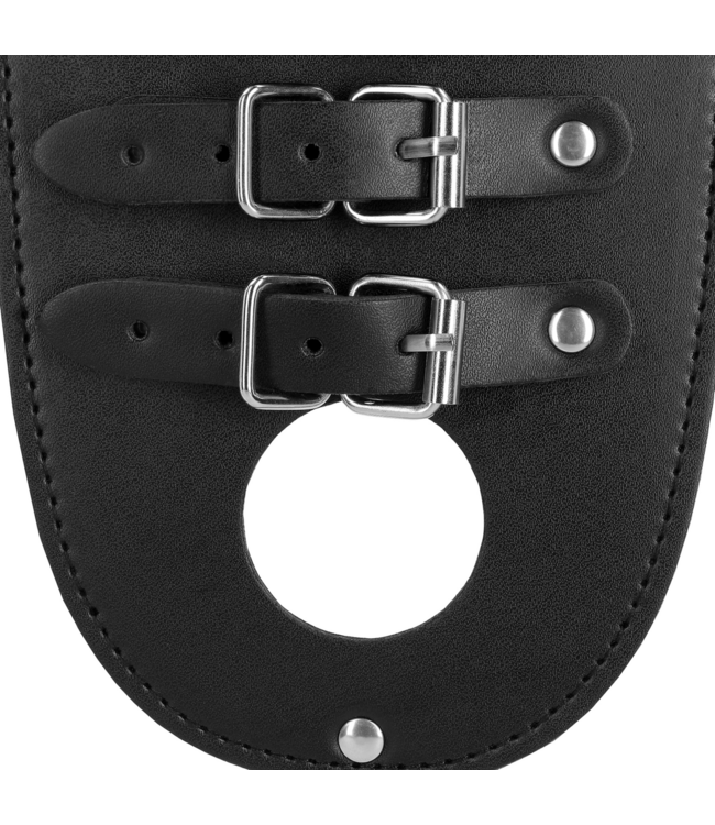 Ouch! PU Leren Kuisheidsgordel Met 3 Verstelbare Riemen Zwart | Veilig Bdsm Gear