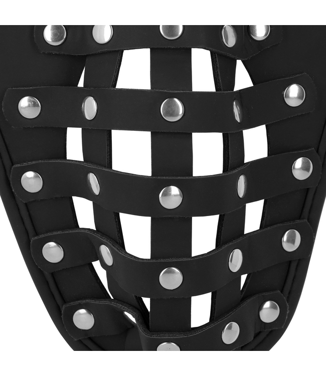 Ouch! Adjustable PU Leather Chastity Jock - Hypoallergenic BDSM Belt