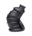 XR Brands Dark Chamber Silicone Chastity Cage - Soft, Flexible, Comfortable Lock-Up