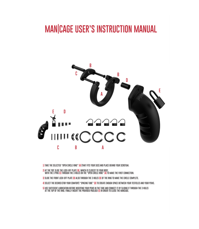 ManCage Model 21 Chastity Cage - Kinky Control and Pleasure Man Cage 12.8cm