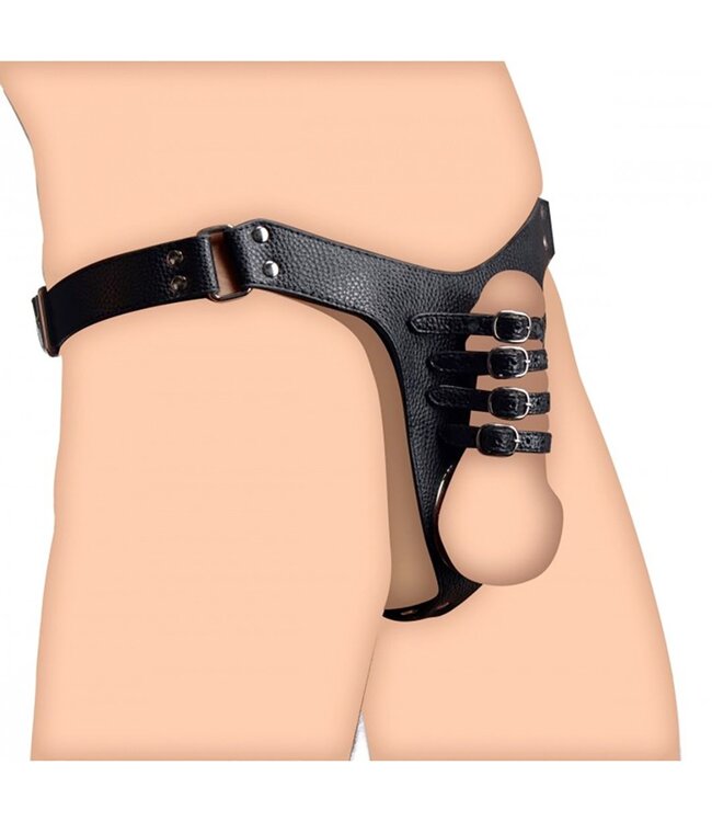 XR Brands Xr Brands Men's Crotch Belt: Control and Pleasure Chastity Harness