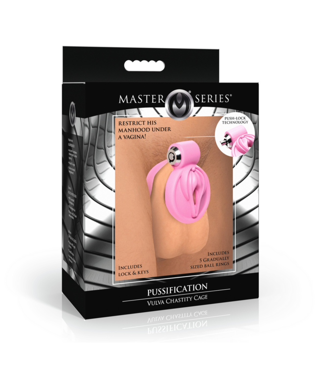 XR Brands Pussification Vulva Chastity Cage: Cute Design for Sensual Submission
