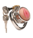 XR Brands Metal Chastity Cage Met Siliconen Poes Eindkap – Comfort & Controle