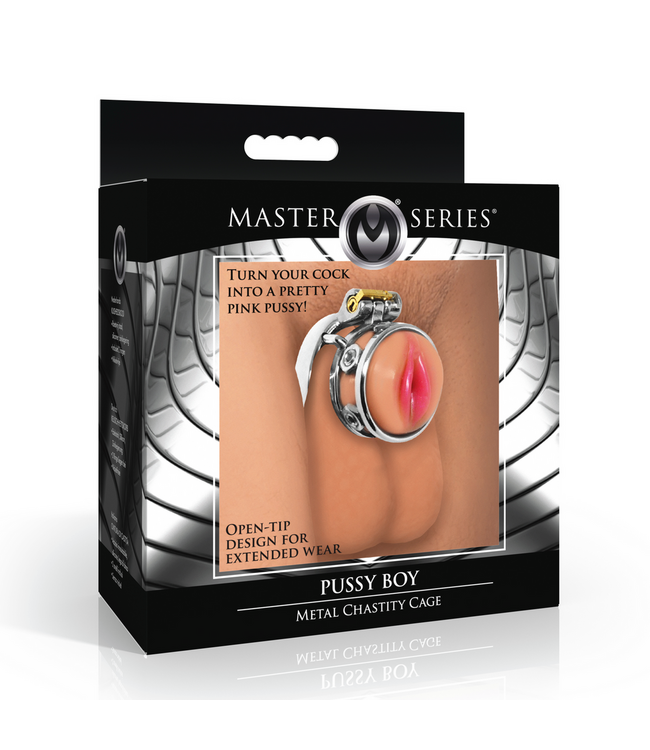 XR Brands Pussy Boy Metall-Kastelkäfig – Eleganz und Kontrolle für Ihr Erlebnis