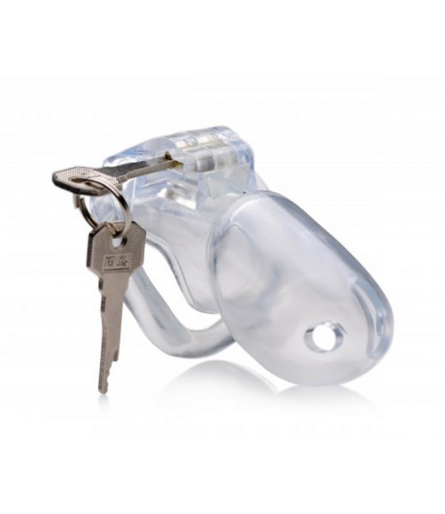 XR Brands Clear Captor Chastity Cage - Comfort, Control & Safety with Keys
