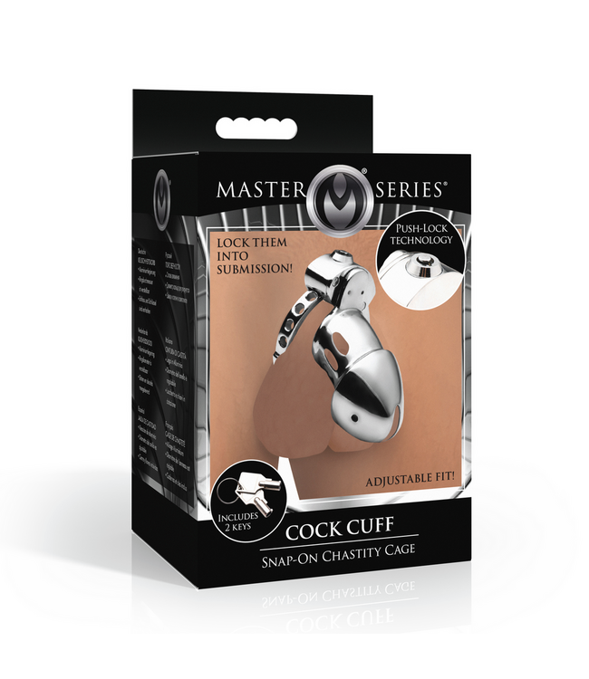 XR Brands Premium Cock Cuff Snap-On Keuschheitskäfig – Hochwertiger Komfort für Kontrolle