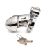 XR Brands Silver Cock Cuff Chastity Cage - Comfort & Style for Ultimate Control
