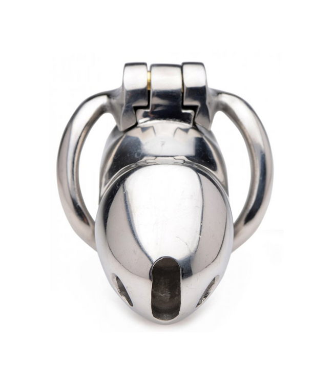XR Brands Rikers 24-7 Stainless Steel Locking Chastity Cage – Secure & Discreet