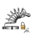 XR Brands Asylum M/L Stainless Steel Chastity Cage - Comfort & Control