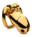 XR Brands Midas 18K Gold Plated Chastity Cage - Luxury & Security for Submissives