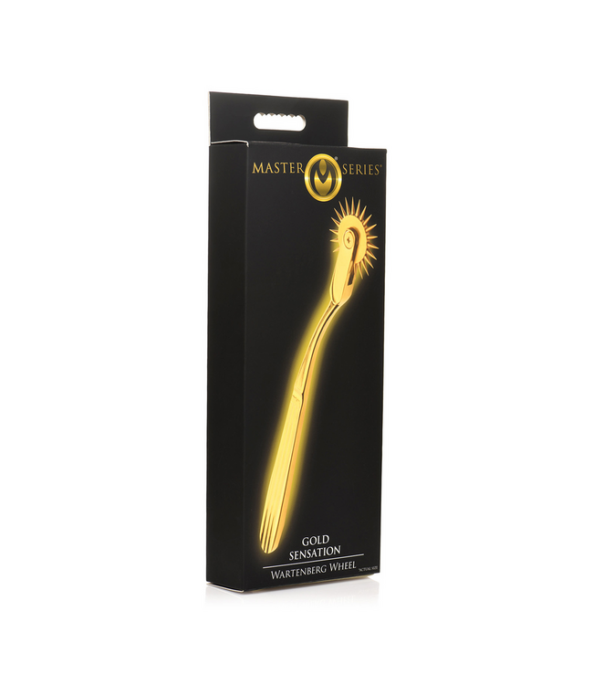 XR Brands Gold Wartenberg Wheel - Sensory Stimulation for Exciting Massages
