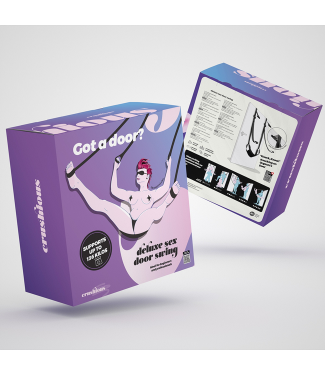 Crushious Crushious Sex Door Swing Zwart Met Blinddoek En Glijmiddel Tot 136 Kg