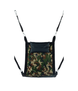 Mr. Sling Canvas Sling 4-Punten Rechthoekig Met Camouflage, Met Karabijnhaken En Kussen