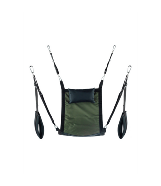 Mr. Sling Sturdy Rectangular Canvas Carrying Sling with Padded Footrests & Cushion